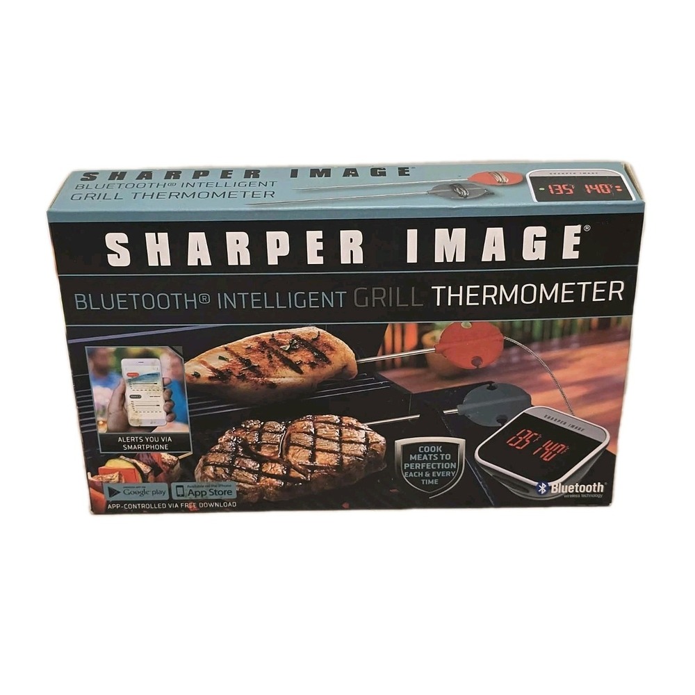 Sharper Image Bluetooth Grill Thermometer‎ NIB Smart Meat Probe BBQ 🍖🔥